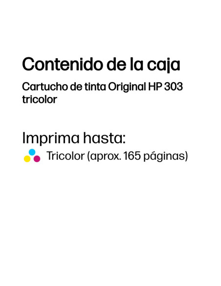 HP Cartucho de tinta Original 303 tricolor
