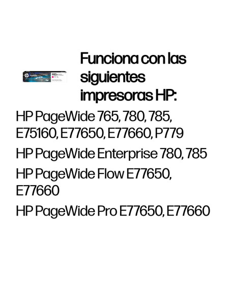 HP Cartucho PageWide 982X Original de alta capacidad magenta