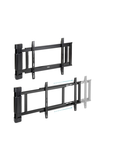 TooQ Soporte de pared Con regulación eléctrica para pantallas de 32” – 75”, Negro