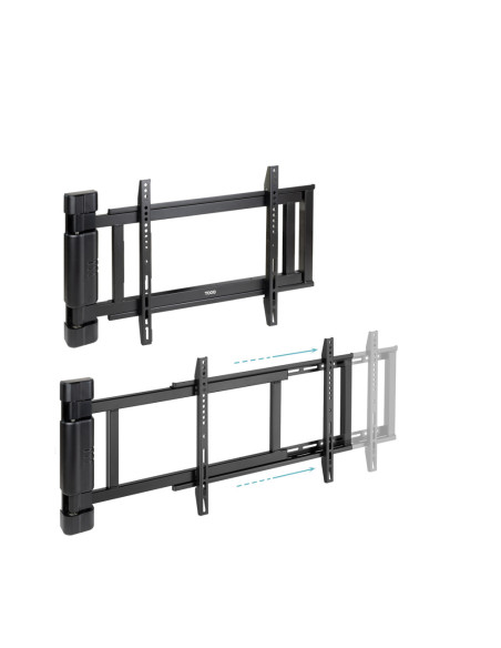 TooQ Soporte de pared Con regulación eléctrica para pantallas de 32” – 75”, Negro