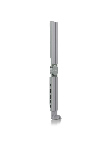 AISENS Soporte de Sobremesa Ajustable Para Portail / Tablet Con USB-C Docking 4 en 1, Gris