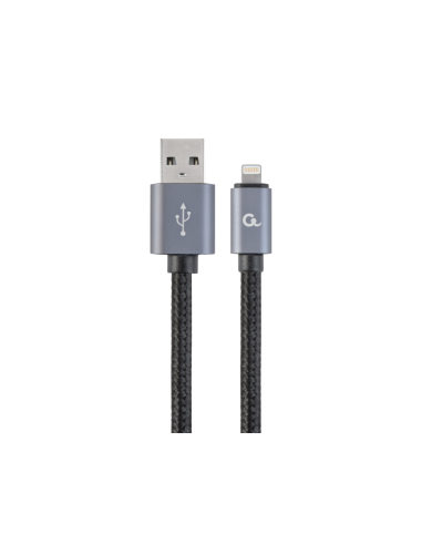 Gembird CCB-MUSB2B-AMLM-6 cable de teléfono móvil Negro 1,8 m USB A Lightning
