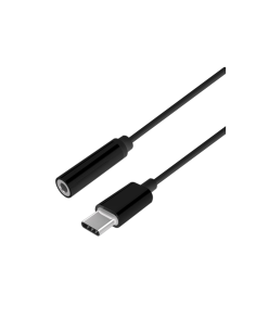 AISENS Conversor USB-C a audio estilo Apple, USB-C/M-Jack 3.5/H, Negro, 15 cm