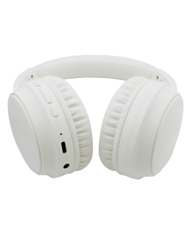 CoolBox AURICULARES BLUETOOTH 5.3 AIR40 CANCELACION RUIDO ANC BEIGE DIADEMA PLEGABLES