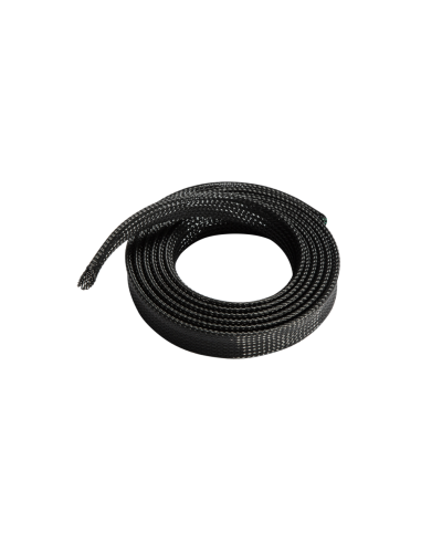 AISENS Organizador de cable poliéster 20mm, Negro, 1.0m