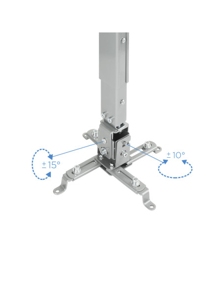 TooQ SOPORTE UNIVERSAL INCLINABLE DE TECHO PARA PROYECTOR PLATA