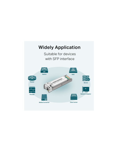 TP-Link TL-SM321A red modulo transceptor Fibra óptica 1250 Mbit/s SFP