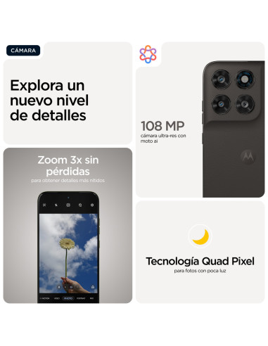 Motorola moto g77 17,3 cm (6.8") Ranura híbrida Dual SIM Android 16.0 5G USB Tipo C 8 GB 256 GB 5200 mAh Negro