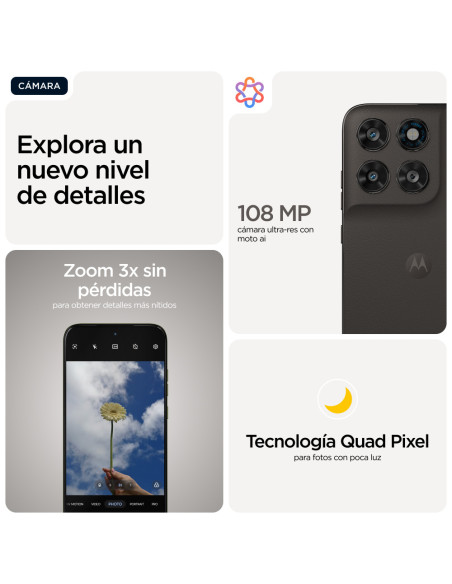 Motorola moto g77 17,3 cm (6.8") Ranura híbrida Dual SIM Android 16.0 5G USB Tipo C 8 GB 256 GB 5200 mAh Negro