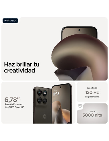 Motorola moto g77 17,3 cm (6.8") Ranura híbrida Dual SIM Android 16.0 5G USB Tipo C 8 GB 256 GB 5200 mAh Negro