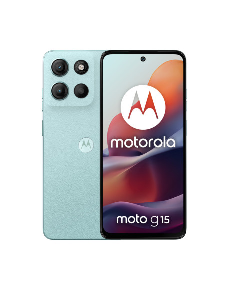 Motorola moto g15 17,1 cm (6.72") SIM doble Android 15 4G USB Tipo C 8 GB 512 GB 5200 mAh Azul claro