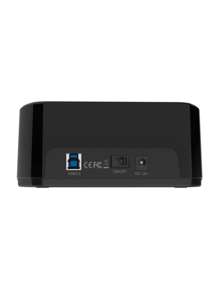 AISENS Estacion de Docking de Doble Bahia ASDS-D03B SATA 2.5/3.5 a USB 3.0/3.1 Gen1, Clone, Negra