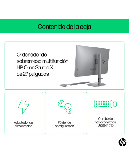 HP OmniStudio X 27-cs0015ns PC Intel Core Ultra 5 125H 68,6 cm (27") 1920 x 1080 Pixeles PC todo en uno 16 GB DDR5-SDRAM 512 GB 