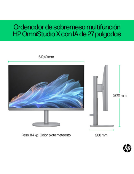 HP OmniStudio X 27-cs0015ns PC Intel Core Ultra 5 125H 68,6 cm (27") 1920 x 1080 Pixeles PC todo en uno 16 GB DDR5-SDRAM 512 GB 