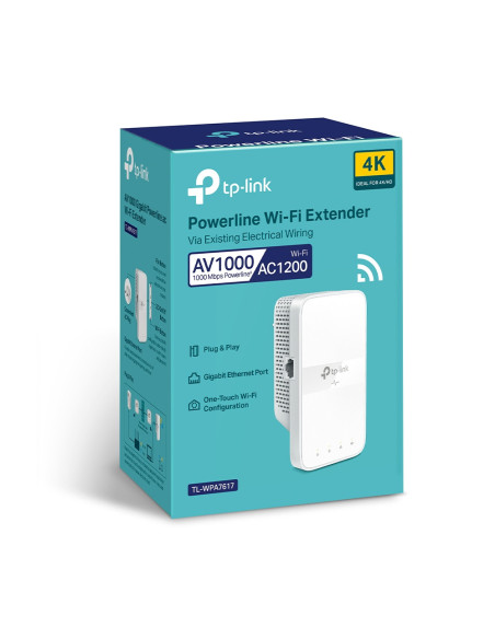 TP-Link TL-WPA7617 adaptador de red PowerLine 1200 Mbit/s Ethernet Wifi Blanco 1 pieza(s)
