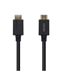 AISENS Cable HDMI V2.1 Ultra Alta Velocidad / HEC Certificado 8k@60Hz 48Gbps, A/M-A/M, Negro, 1.0m