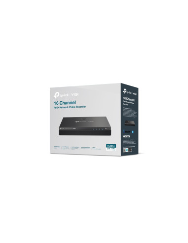 TP-Link VIGI NVR2016H-16MP Grabadore de vídeo en red (NVR) Negro
