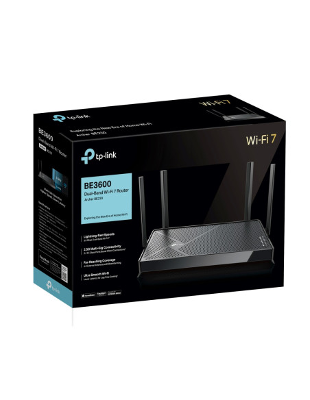 TP-Link Archer BE230 router inalámbrico 2.5 Gigabit Ethernet Doble banda (2,4 GHz / 5 GHz) Negro