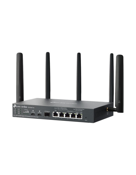 TP-Link Omada ER706WP-4G router inalámbrico Gigabit Ethernet Doble banda (2,4 GHz / 5 GHz) Negro