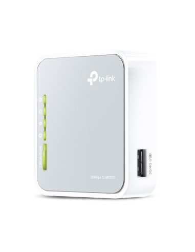 TP-Link TL-MR3020 router inalámbrico Ethernet rápido Banda única (2,4 GHz) Gris, Blanco