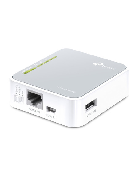 TP-Link TL-MR3020 router inalámbrico Ethernet rápido Banda única (2,4 GHz) Gris, Blanco