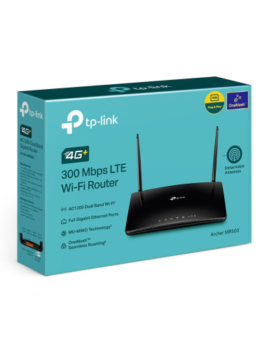 TP-Link Archer MR500 router inalámbrico Gigabit Ethernet Doble banda (2,4 GHz / 5 GHz) 4G Negro