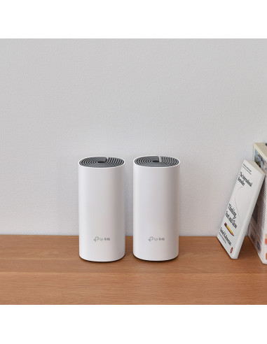TP-Link Deco E4 (2-pack) Doble banda (2,4 GHz / 5 GHz) Wi-Fi 5 (802.11ac) Blanco, Gris Interno