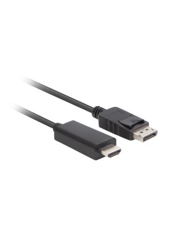 Lanberg CA-DPHD-11CC-0050-BK cambiador de género para cable DisplayPort HDMI Negro