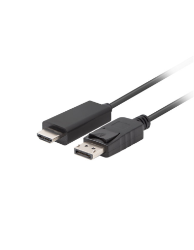 Lanberg CA-DPHD-11CC-0018-BK cambiador de género para cable DisplayPort HDMI Negro