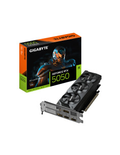 GIGABYTE GeForce RTX 5050 OC Low Profile 8G Tarjeta Gráfica - 8GB GDDR6, 128bit, PCI-E 5.0, 2587MHz Frecuencia del núcleo, 2 x D