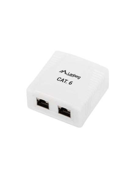 Lanberg OS6-0002-W cambiador de género para cable 2 x RJ-45 Blanco