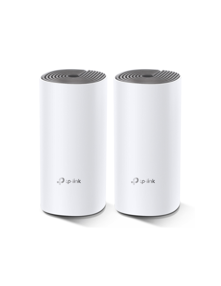 TP-Link Deco E4 (2-pack) Doble banda (2,4 GHz / 5 GHz) Wi-Fi 5 (802.11ac) Blanco, Gris Interno