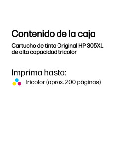 HP Cartucho de tinta Original 305XL de alta capacidad tricolor 2