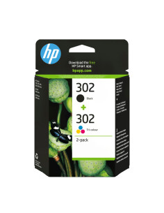 HP Paquete de ahorro de 2 cartuchos de tinta original 302 negro/tricolor