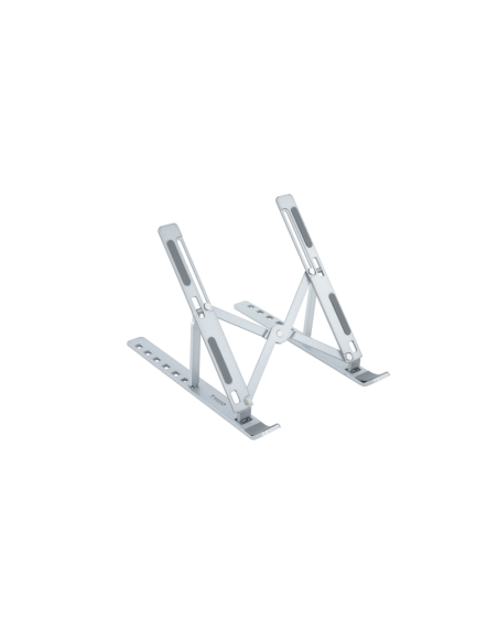 TooQ Soporte Elevador para Portátiles, Tablets, Móviles y Libros, Plata