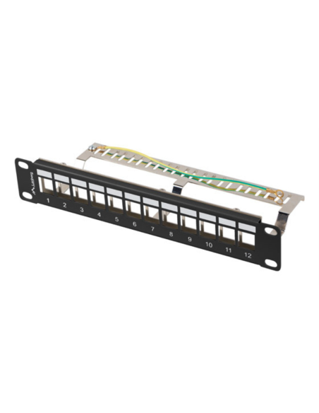 Lanberg patch panel blank 12 port 1U 10 ftp for keystone modules black v2