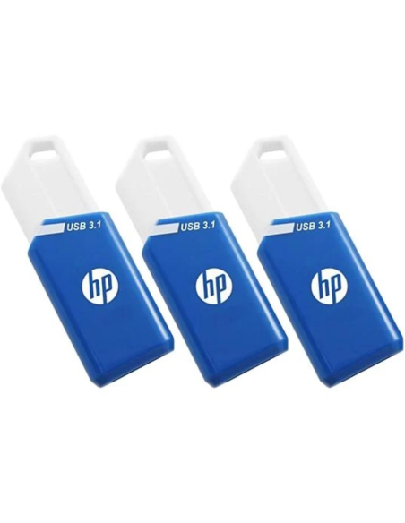 HP X755W PACK x3 unidad flash USB 128 GB USB tipo A 3.2 Gen 1 (3.1 Gen 1) Azul, Blanco