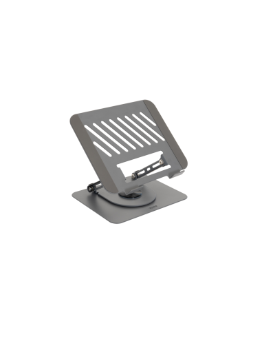 TooQ Soporte Elevador con rotación 360° y ajustable, para dispositivos de 11”-17”, Color Gris Oscuro