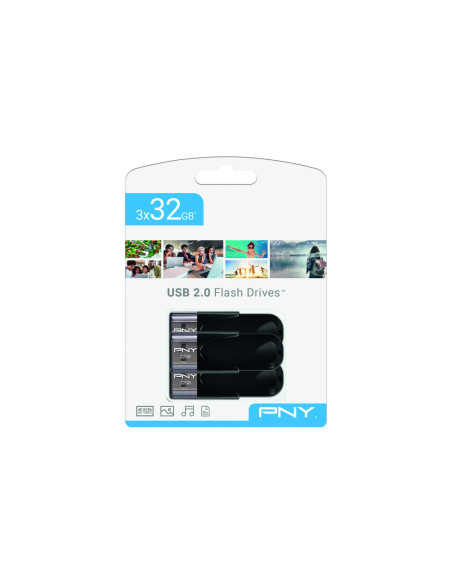 PNY Attaché 4 USB 2.0 unidad flash USB 32 GB USB tipo A Negro