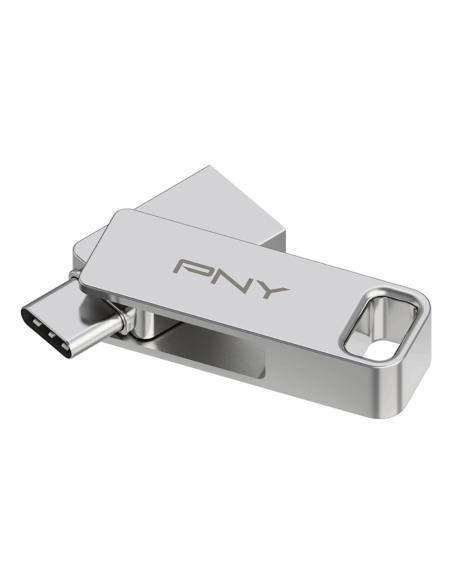PNY DUO LINK unidad flash USB 64 GB USB Type-A / USB Type-C 3.2 Gen 1 (3.1 Gen 1) Acero inoxidable