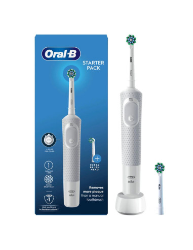 Braun Oral-B Vitality 100 Starter Pack Adulto Cepillo dental oscilante Blanco, Gris