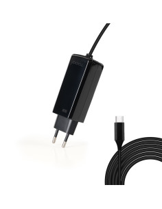 TooQ Cargador de portátil GAN USB-C PD 90W, Negro