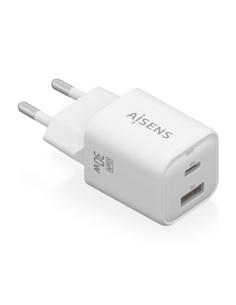 AISENS ASCH-30W2P020-W cargador de dispositivo móvil Universal Corriente alterna Carga rápida Interior