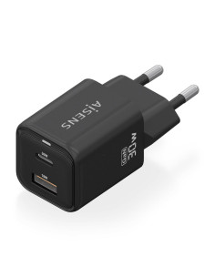 AISENS ASCH-30W2P021-BK cargador de dispositivo móvil Universal Corriente alterna Carga rápida Interior 2