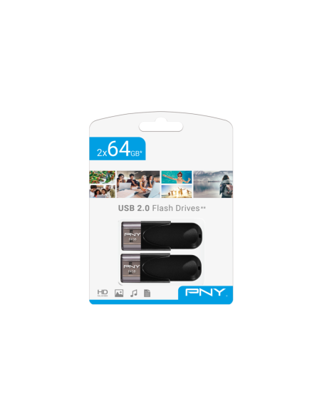 PNY Attaché 4 2.0 64GB unidad flash USB USB tipo A Negro