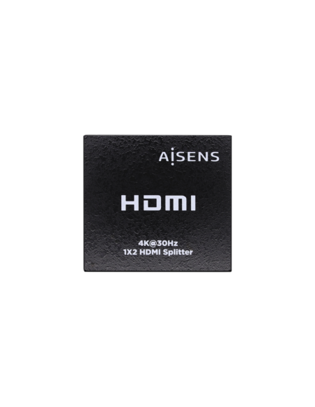 AISENS HDMI Duplicador 4k@30Hz 1x2 Con Alimentación, Negro