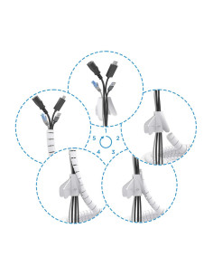 AISENS A151-0917 organizador de cables Universal Pasacables Blanco 1 pieza(s) 2