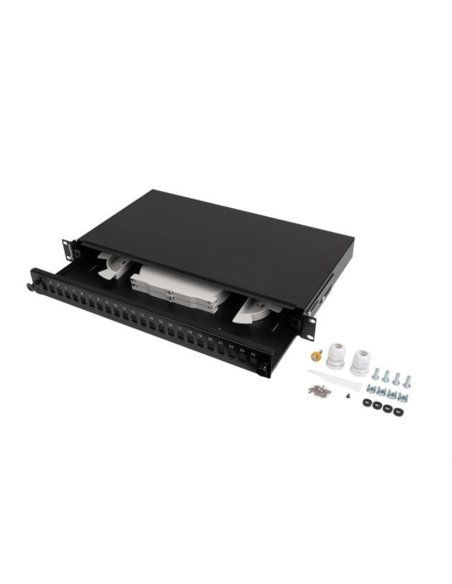 Lanberg FOP1-24SS-LDB panel de parcheo 1U