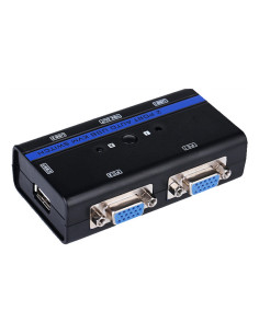 AISENS A111-0064 interruptor KVM Montaje en rack Negro