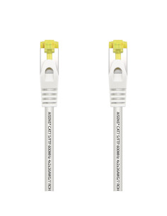 AISENS Cable De Red Latiguillo RJ45 LSZH Cat.7 600 MHz S/FTP PIMF AWG26, Blanco, 1.0 m